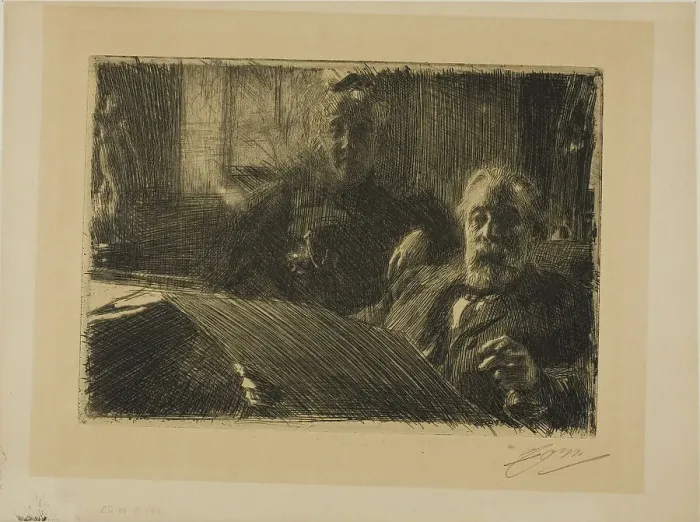 Framed Print : Mr. and Mrs. Fürstenberg, 1895. Creator: Anders Leonard Zorn Framed Print : Mr. and Mrs. Fürstenberg, 1895. Creator: Anders Leonard Zorn