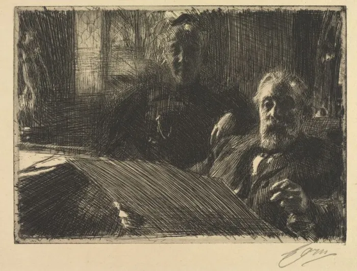 Framed Print : Mr. and Mrs. Fürstenberg, 1895. Creator: Anders Zorn (Swedish, 1860-1920) Framed Print : Mr. and Mrs. Fürstenberg, 1895. Creator: Anders Zorn (Swedish, 1860-1920)