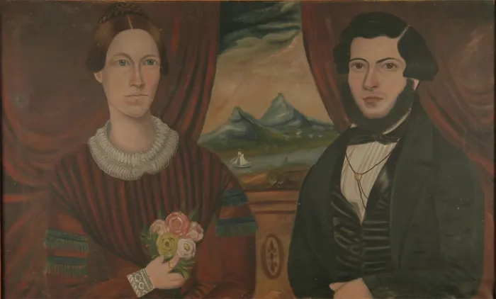 Framed Print : Mr. and Mrs. Gilbert Ide, c1845. Creator: Unknown Framed Print : Mr. and Mrs. Gilbert Ide, c1845. Creator: Unknown