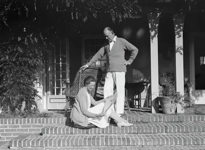 Framed Print : Mr. and Mrs. Hamilton King seated on the steps of their house, between 1911 and 1934. Creator: Arnold Genthe Framed Print : Mr. and Mrs. Hamilton King seated on the steps of their house, between 1911 and 1934. Creator: Arnold Genthe
