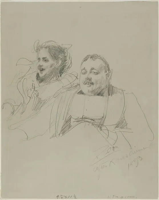 Framed Print : Mr. and Mrs. Raymond Johnson, 1893. Creator: Anders Leonard Zorn Framed Print : Mr. and Mrs. Raymond Johnson, 1893. Creator: Anders Leonard Zorn