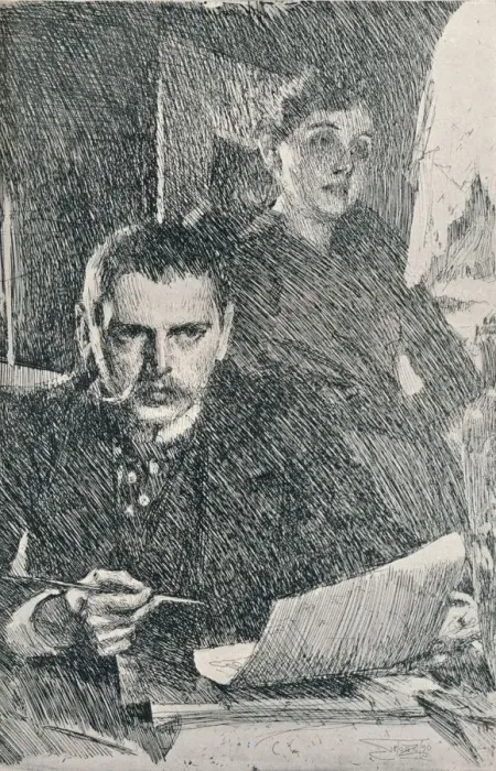 Framed Print : Mr. and Mrs. Zorn, 1890. (1898). Artist: Anders Leonard Zorn Framed Print : Mr. and Mrs. Zorn, 1890. (1898). Artist: Anders Leonard Zorn