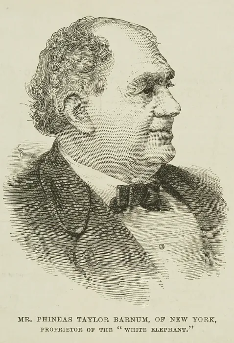 Framed Print : Mr. Phineas Taylor Barnum, of New York, proprietor of the White Elephant, 1884. Creator: Unknown Framed Print : Mr. Phineas Taylor Barnum, of New York, proprietor of the White Elephant, 1884. Creator: Unknown