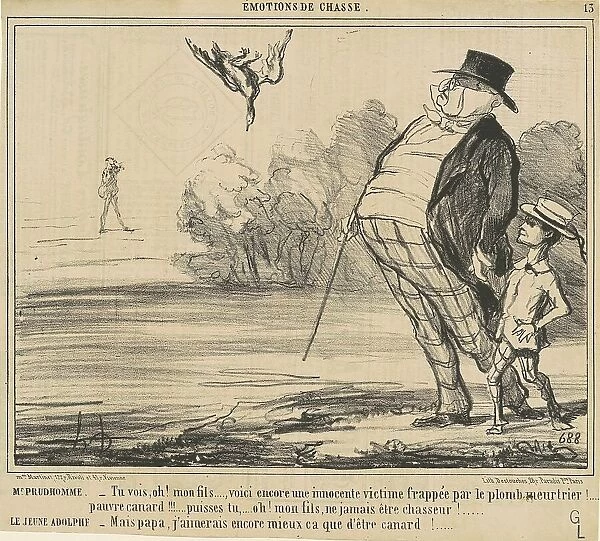 Mr Prudhomme. Tu vois, Oh! Mon fils... 19th century. Creator: Honore Daumier