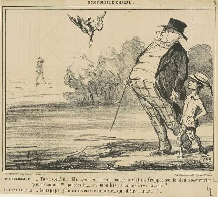 Framed Print : Mr Prudhomme. Tu vois, Oh! Mon fils... 19th century. Creator: Honore Daumier Framed Print : Mr Prudhomme. Tu vois, Oh! Mon fils... 19th century. Creator: Honore Daumier