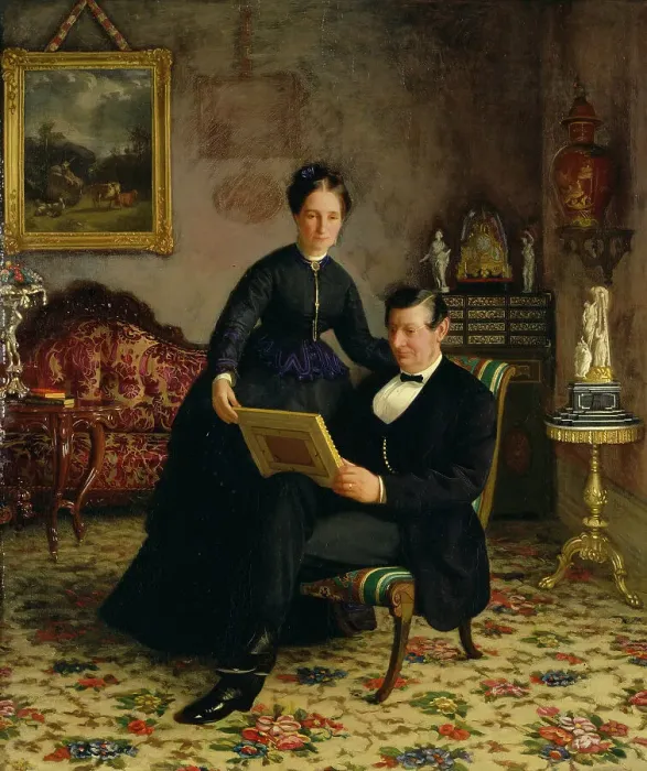 Framed Print : Mr Robert Constantin and Mrs Maria Eleonora Berggren, c1860s. Creator: Gottfrid Virgin Framed Print : Mr Robert Constantin and Mrs Maria Eleonora Berggren, c1860s. Creator: Gottfrid Virgin