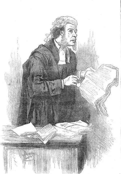 Framed Print : Mr. Toole as Serjeant Buzfuz at the Gaiety Theatre, 1871. Creator: Unknown Framed Print : Mr. Toole as Serjeant Buzfuz at the Gaiety Theatre, 1871. Creator: Unknown