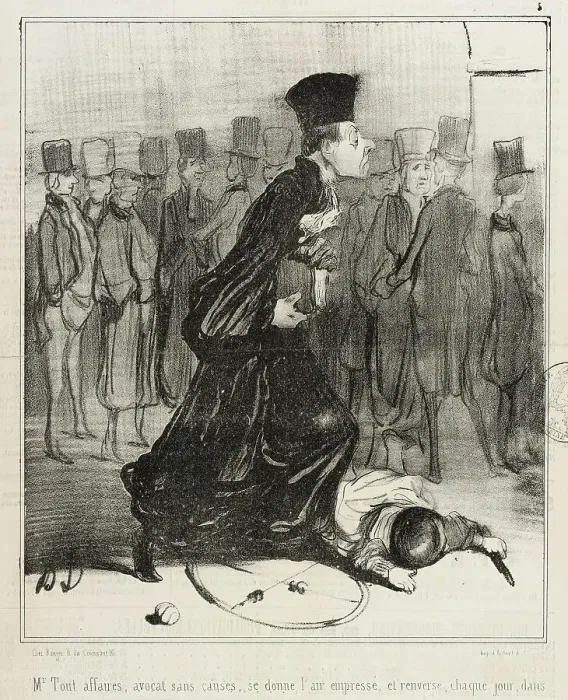 Framed Print : Mr Tout affaires, avocat sans causes... 1840. Creator: Honore Daumier Framed Print : Mr Tout affaires, avocat sans causes... 1840. Creator: Honore Daumier