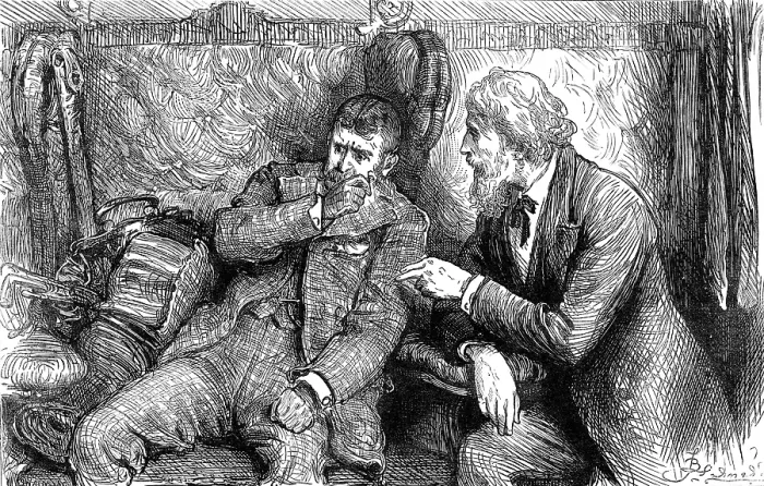 Framed Print : Mr. Vellumsom, however, chanced to meet the Duke travelling up to town in a railway-carriage, 1880 Creator: Unknown Framed Print : Mr. Vellumsom, however, chanced to meet the Duke travelling up to town in a railway-carriage, 1880 Creator: Unknown