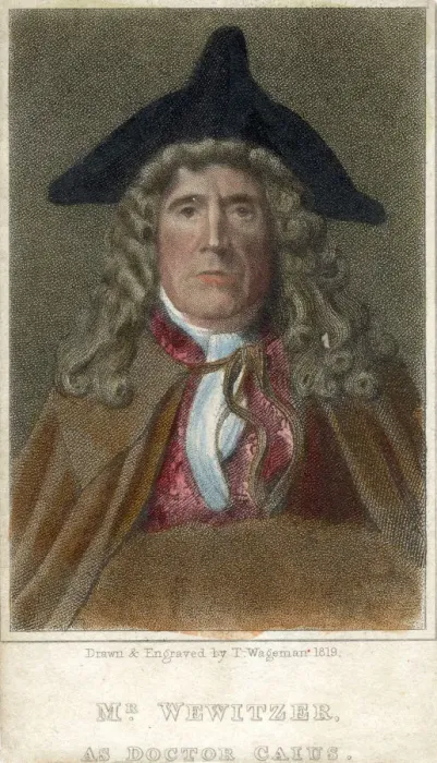 Framed Print : Mr Wewitzer as Doctor Caius, 1819. Artist: Thomas Charles Wageman Framed Print : Mr Wewitzer as Doctor Caius, 1819. Artist: Thomas Charles Wageman