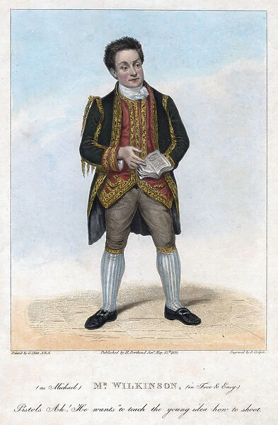 Mr Wilkinson as Michael in Free and Easy, 1822. Artist: R Cooper