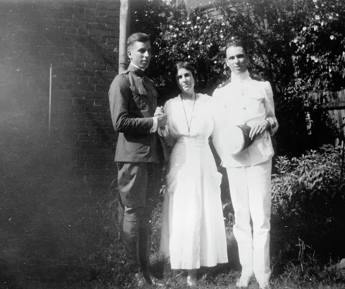Framed Print : Mrs. Abby Scott Baker And Sons, 1917 or 1918. Creator: Harris & Ewing. Mrs. Abby Scott Baker And Sons, 1917 or 1918. Creator: Harris & Ewing Framed Print : Mrs. Abby Scott Baker And Sons, 1917 or 1918. Creator: Harris & Ewing. Mrs. Abby Scott Baker And Sons, 1917 or 1918. Creator: Harris & Ewing