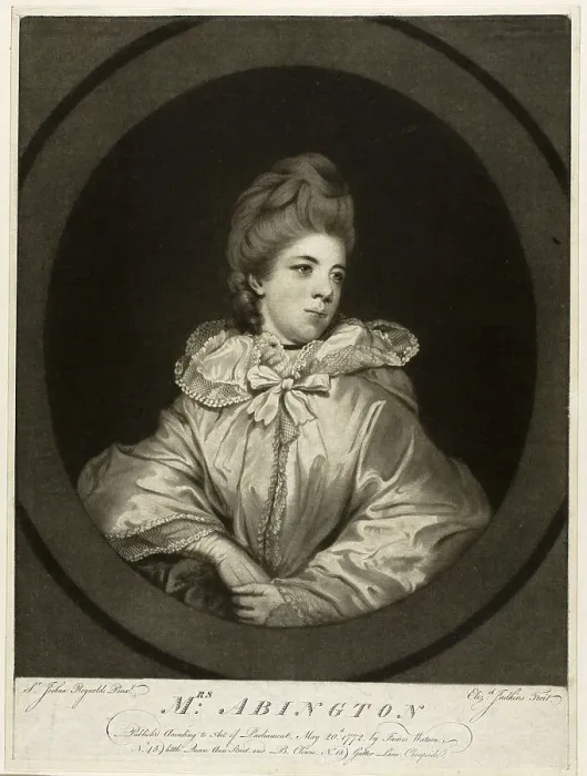 Framed Print : Mrs. Abington, published 1772. Creator: Elizabeth Judkins Framed Print : Mrs. Abington, published 1772. Creator: Elizabeth Judkins