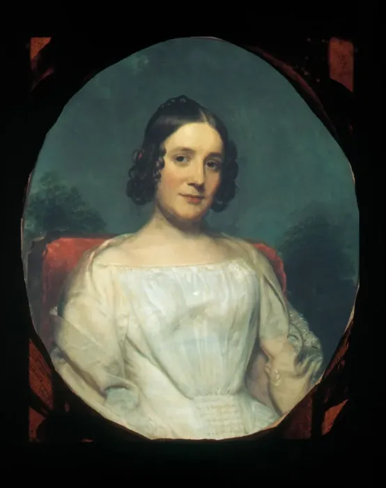 Framed Print : Mrs. Adrian Baucker Holmes, ca. 1850. Creator: Charles Wesley Jarvis Framed Print : Mrs. Adrian Baucker Holmes, ca. 1850. Creator: Charles Wesley Jarvis