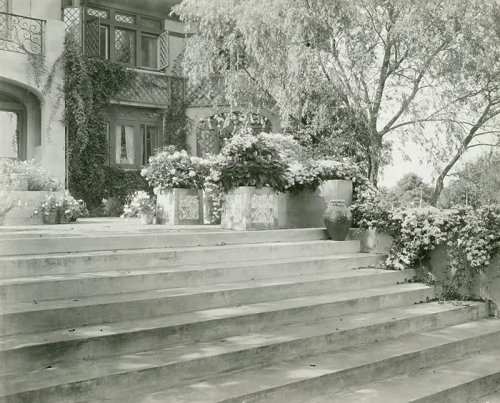 Framed Print : Mrs. Albert Herter, East Hampton, blue & white garden, 1913. Creators: Frances Benjamin Johnston, Johnston-Hewitt Studio. Mrs. Albert Herter, East Hampton, blue & white garden, 1913. Creators: Frances Benjamin Johnston, Johnston-Hewitt Studio Framed Print : Mrs. Albert Herter, East Hampton, blue & white garden, 1913. Creators: Frances Benjamin Johnston, Johnston-Hewitt Studio. Mrs. Albert Herter, East Hampton, blue & white garden, 1913. Creators: Frances Benjamin Johnston, Johnston-Hewitt Studio
