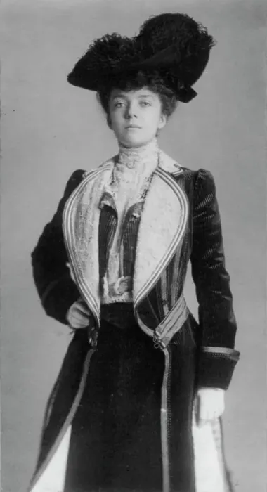 Framed Print : Mrs. Alice Roosevelt Longworth, three-quarter length portrait, standing with... c1902. Creator: Frances Benjamin Johnston Framed Print : Mrs. Alice Roosevelt Longworth, three-quarter length portrait, standing with... c1902. Creator: Frances Benjamin Johnston