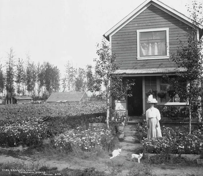 Framed Print : Mrs. Brandt's home, 1916. Creator: Unknown Framed Print : Mrs. Brandt's home, 1916. Creator: Unknown