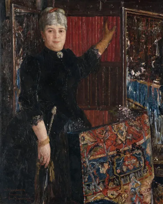 Framed Print : Mrs Caroline Schloss, 1885. Creator: Ernst Josephson Framed Print : Mrs Caroline Schloss, 1885. Creator: Ernst Josephson