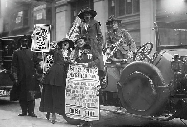 Mrs. Chas. Farnam, Mrs. F.H. Dike, Mrs. F.P. Adams, George Tolly, 16 May 1917. Creator: Bain News Service