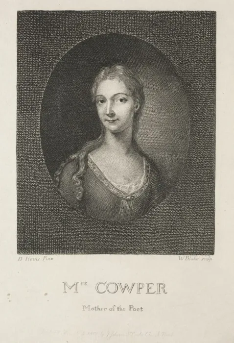 Framed Print : Mrs. Cowper, Mother of the Poet, 1802. Creator: William Blake (British, 1757-1827) Framed Print : Mrs. Cowper, Mother of the Poet, 1802. Creator: William Blake (British, 1757-1827)