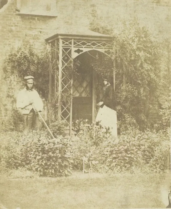 Framed Print : Mrs. Craik in Outdoor Garden, 1848 / 60. Creators: Unknown, Benjamin Mulock Framed Print : Mrs. Craik in Outdoor Garden, 1848 / 60. Creators: Unknown, Benjamin Mulock
