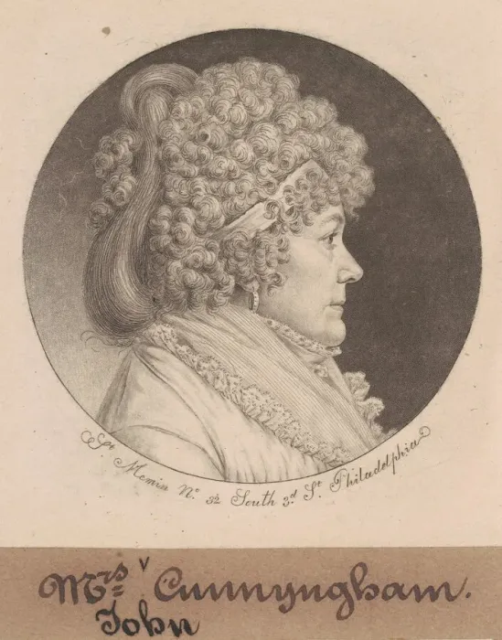 Framed Print : Mrs. Cunnyngham, 1798. Creator: Charles Balthazar Julien Fevret de Saint-Memin Framed Print : Mrs. Cunnyngham, 1798. Creator: Charles Balthazar Julien Fevret de Saint-Memin