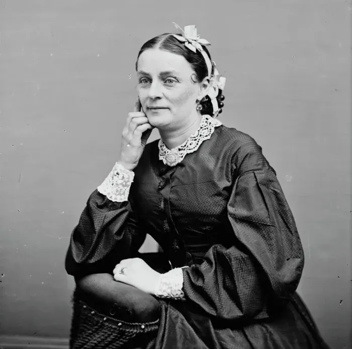 Framed Print : Mrs. Eldridge, between 1855 and 1865. Creator: Unknown Framed Print : Mrs. Eldridge, between 1855 and 1865. Creator: Unknown