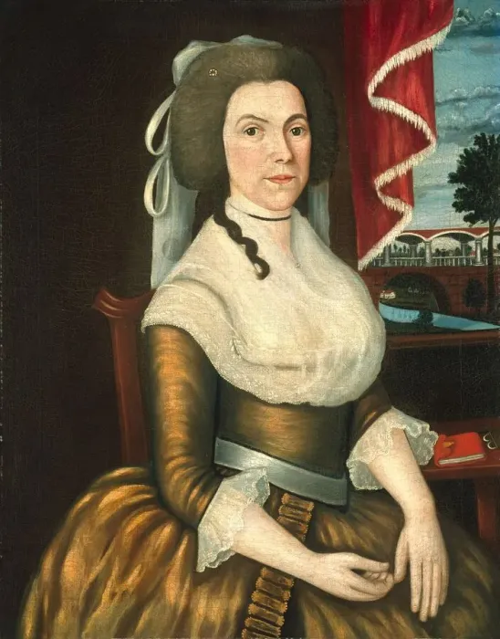 Framed Print : Mrs. Elizabeth Noyes Denison, c. 1790. Creators: Denison Limner, Joseph Steward Framed Print : Mrs. Elizabeth Noyes Denison, c. 1790. Creators: Denison Limner, Joseph Steward