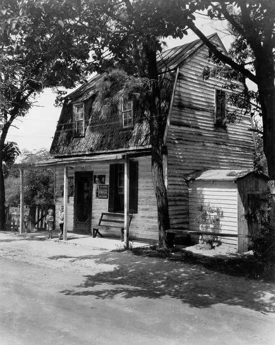 Framed Print : Mrs. Ellis store, Falmouth, Virginia, between 1933 and 1942. Creator: Frances Benjamin Johnston Framed Print : Mrs. Ellis store, Falmouth, Virginia, between 1933 and 1942. Creator: Frances Benjamin Johnston