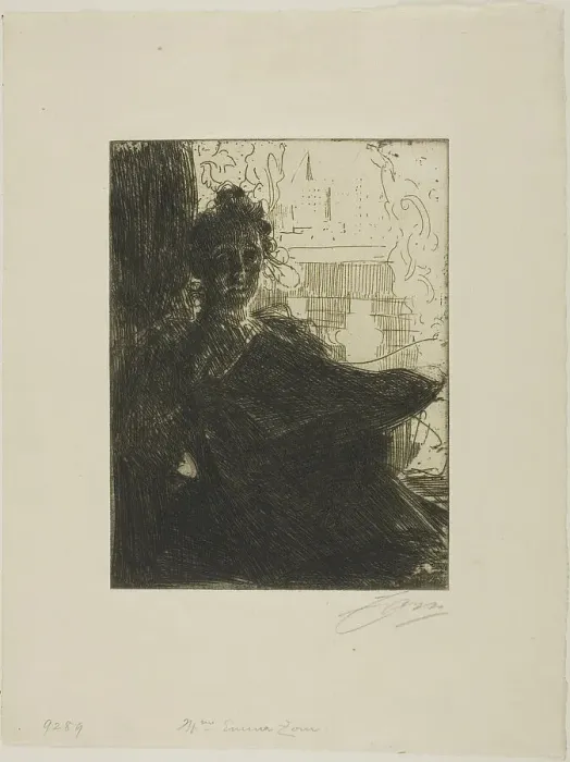 Framed Print : Mrs. Emma Zorn, 1900. Creator: Anders Leonard Zorn Framed Print : Mrs. Emma Zorn, 1900. Creator: Anders Leonard Zorn