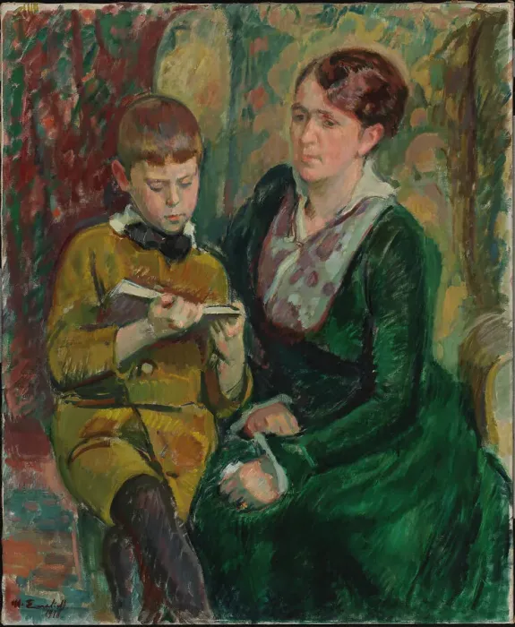 Framed Print : Mrs. Esther Cederhvarf with Her Son, 1916. Creator: Magnus Enckell Framed Print : Mrs. Esther Cederhvarf with Her Son, 1916. Creator: Magnus Enckell