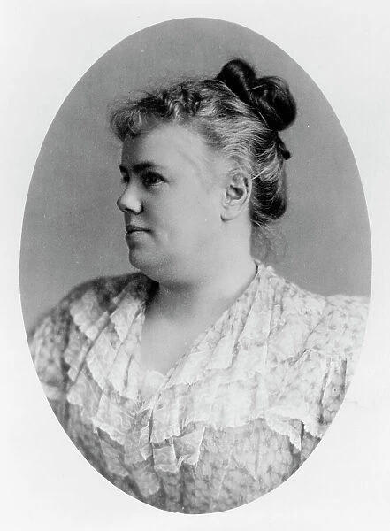 Mrs. Fanny Holmes, head-and-shoulders portrait, facing left, between 1890 and 1910. Creator: Frances Benjamin Johnston