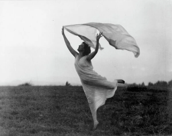 Mrs. Florence Fleming Noyes in a scarf dance, between 1900 and 1915. Creator: Frances Benjamin Johnston