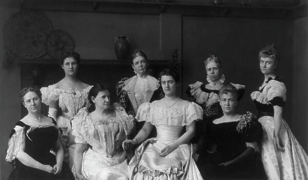 Mrs. Frances F. Cleveland and wives of...in Frances B. Johnston's studio...Washington DC, c1897. Creator: Frances Benjamin Johnston
