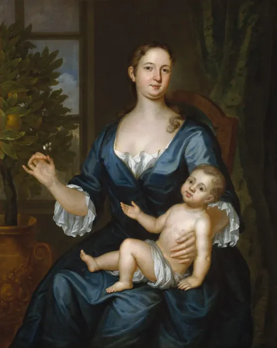 Framed Print : Mrs. Francis Brinley and Her Son Francis, 1729. Creator: John Smibert Framed Print : Mrs. Francis Brinley and Her Son Francis, 1729. Creator: John Smibert