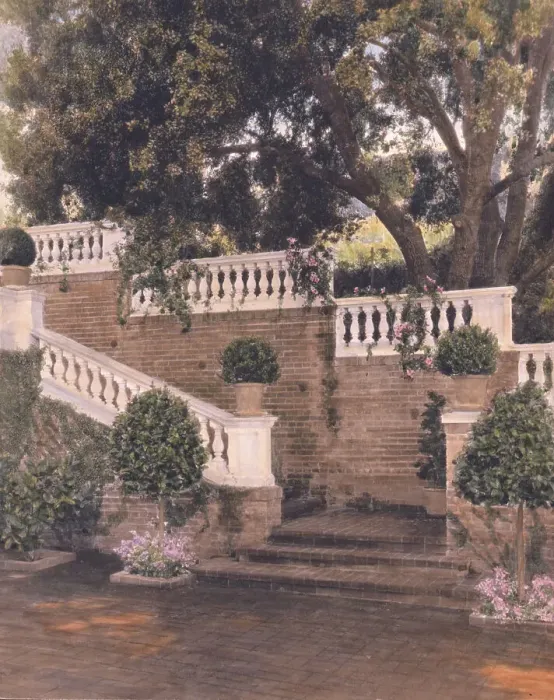 Framed Print : Mrs. Francis Lemoine Loring house, 700 South San Rafael Avenue, Pasadena, California, 1917. Creator: Frances Benjamin Johnston Framed Print : Mrs. Francis Lemoine Loring house, 700 South San Rafael Avenue, Pasadena, California, 1917. Creator: Frances Benjamin Johnston