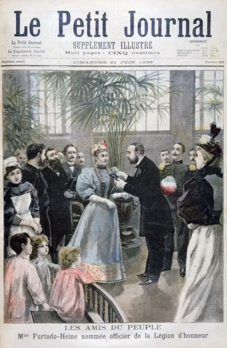 Framed Print : Mrs Furtado-Heine named Officer of the Legion of Honour, 1896. Artist: F Meaulle Framed Print : Mrs Furtado-Heine named Officer of the Legion of Honour, 1896. Artist: F Meaulle