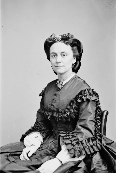 Framed Print : Mrs. George B. McClellan, between 1855 and 1865. Creator: Unknown Framed Print : Mrs. George B. McClellan, between 1855 and 1865. Creator: Unknown