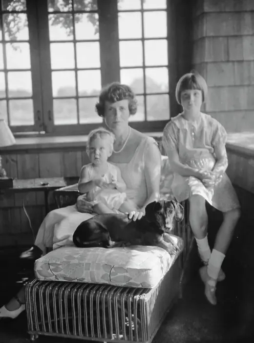 Framed Print : Mrs. George Eustis and children, with dog, portrait photograph, between 1911 and 1942. Creator: Arnold Genthe Framed Print : Mrs. George Eustis and children, with dog, portrait photograph, between 1911 and 1942. Creator: Arnold Genthe