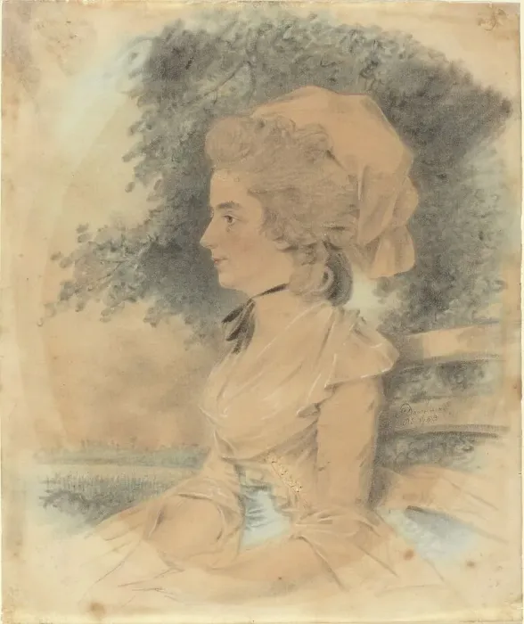 Framed Print : Mrs. George Mills, 1783. Creator: John Downman Framed Print : Mrs. George Mills, 1783. Creator: John Downman