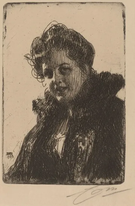 Framed Print : Mrs. Granberg, 1903. Creator: Anders Leonard Zorn Framed Print : Mrs. Granberg, 1903. Creator: Anders Leonard Zorn
