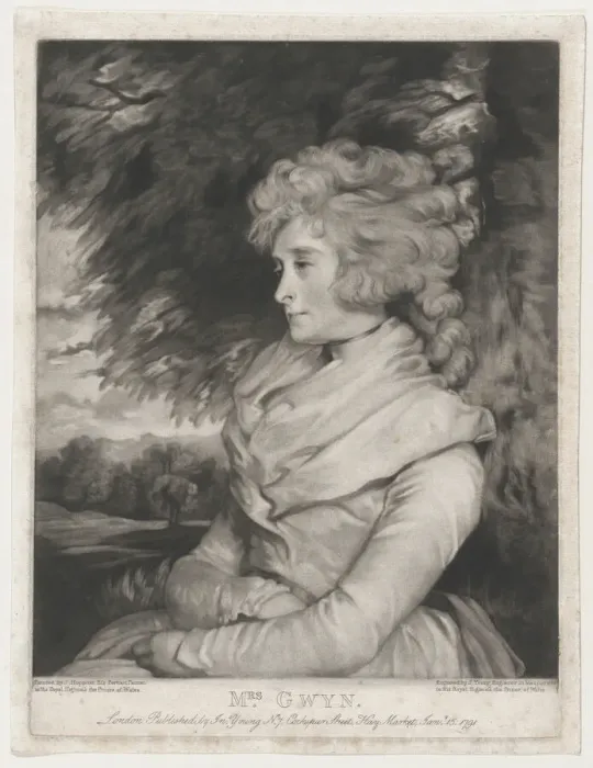 Framed Print : Mrs. Gwyn, January 15, 1791. Creator: John Young Framed Print : Mrs. Gwyn, January 15, 1791. Creator: John Young
