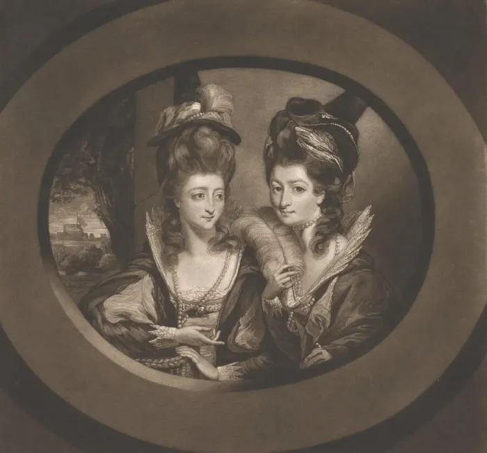 Framed Print : Mrs. Gwyn & Mrs. Bunbury in the Characters of The Merry Wives of Windsor, 1780 Framed Print : Mrs. Gwyn & Mrs. Bunbury in the Characters of The Merry Wives of Windsor, 1780