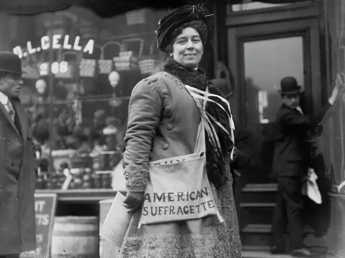 Framed Print : Mrs. H. Riordan, suffragette, New York, 1910. Creator: Bain News Service Framed Print : Mrs. H. Riordan, suffragette, New York, 1910. Creator: Bain News Service