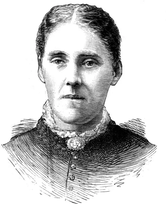 Framed Print : Mrs Houghton, wife of Reverend John Houghton, 1886 Framed Print : Mrs Houghton, wife of Reverend John Houghton, 1886