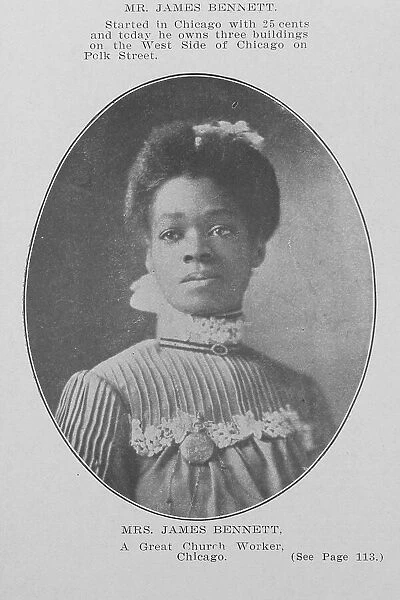 Mrs. James Bennett; A great church worker, Chicago, 1907. Creator: Unknown