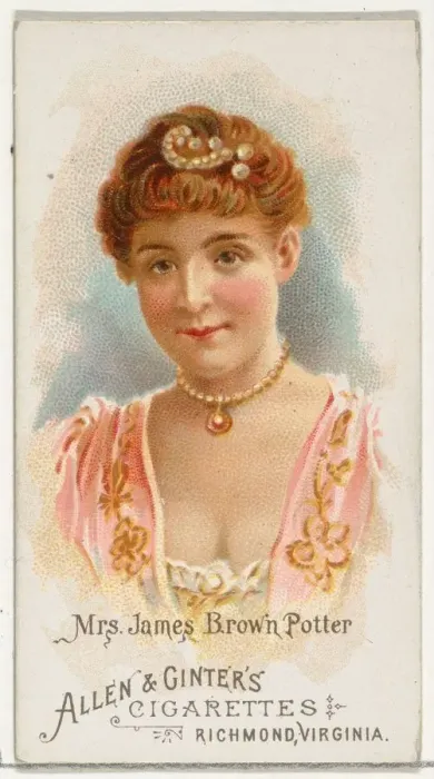Framed Print : Mrs. James Brown Potter, from Worlds Beauties, Series 1 (N26) for Allen & Framed Print : Mrs. James Brown Potter, from Worlds Beauties, Series 1 (N26) for Allen &