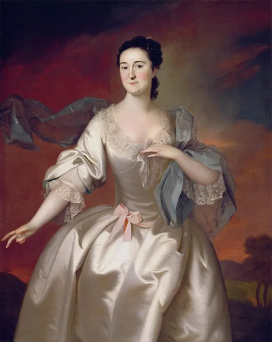 Framed Print : Mrs. James Pitts, 1757. Creator: Joseph Blackburn Framed Print : Mrs. James Pitts, 1757. Creator: Joseph Blackburn