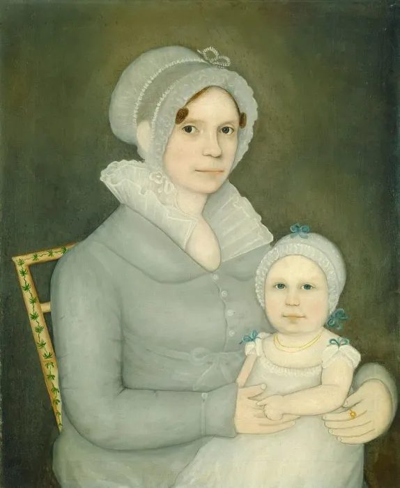 Framed Print : Mrs. John Harrisson and Daughter, c. 1823. Creator: Frederick Mayhew Framed Print : Mrs. John Harrisson and Daughter, c. 1823. Creator: Frederick Mayhew