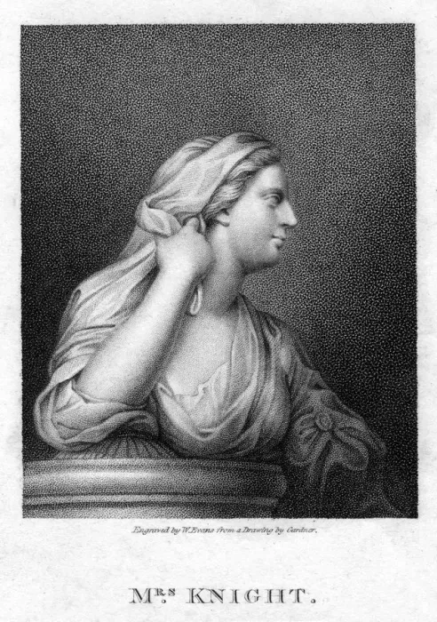 Framed Print : Mrs Knight, Singer and favourite of Charles II, c1750-1780. Artist: W Evans Framed Print : Mrs Knight, Singer and favourite of Charles II, c1750-1780. Artist: W Evans